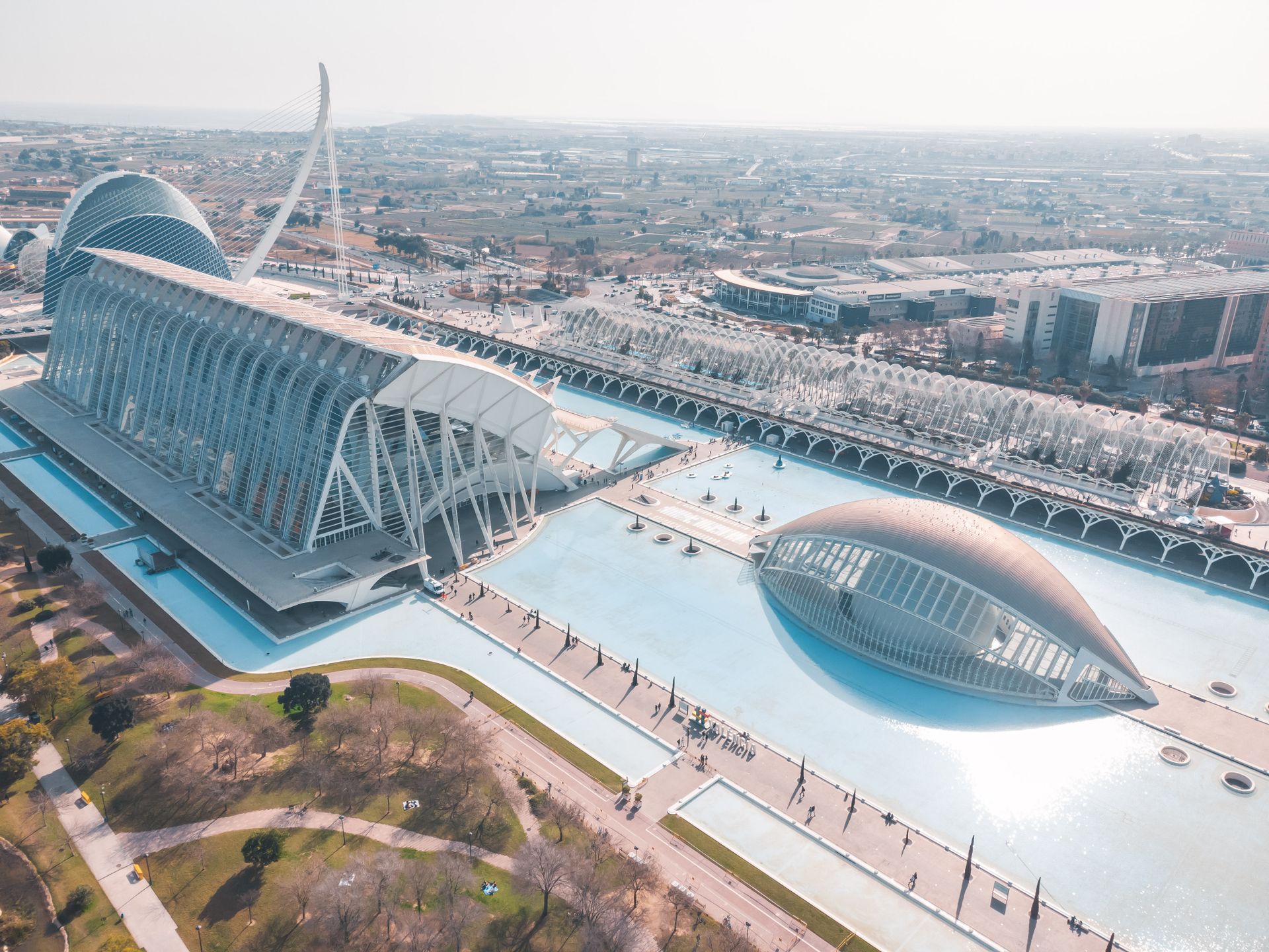 Valencia desde el aire: Ciudad de las Artes y las Ciencias